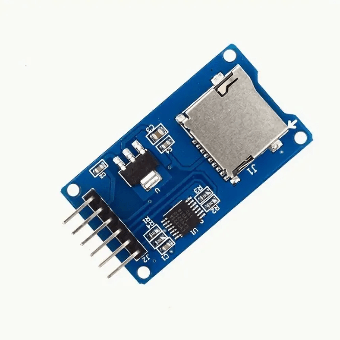 Micro SD TF Card Adapter Module 6-Pin SPI for Arduino UNO R3 MEGA 2560 Due Micro SD TF card reader adapter module with 6-pin SPI interface and level conversion for Arduino and microcontroller projects