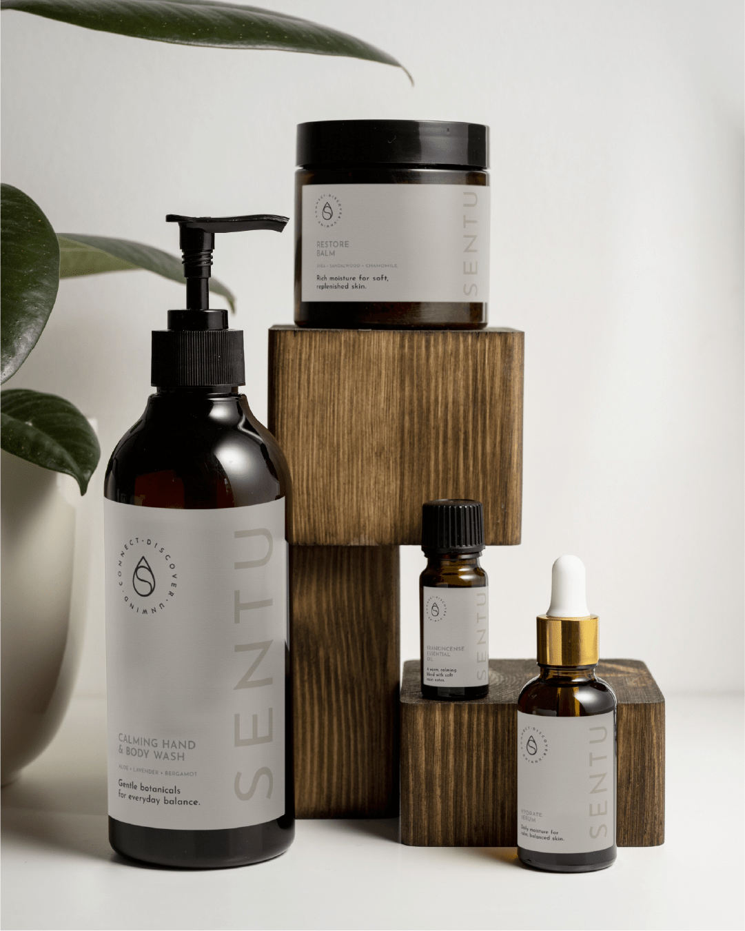 Sentu branded packaging design oils and balms