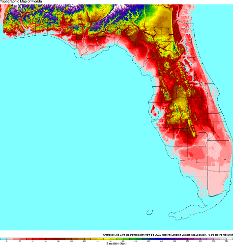 Topographic Maps Of The United States Florida Topo Low Res 