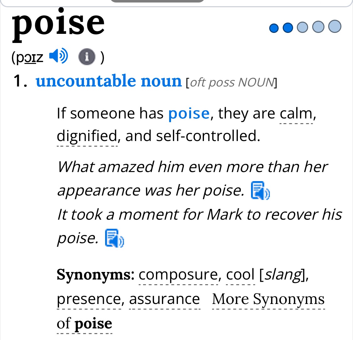 poise