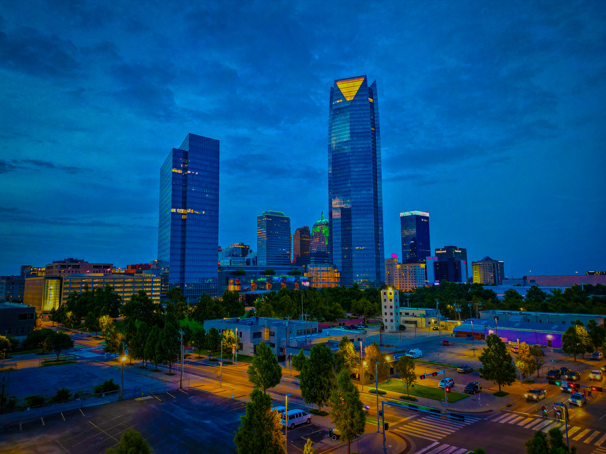 Aerial view of an Oklahoma City area neighborhood
