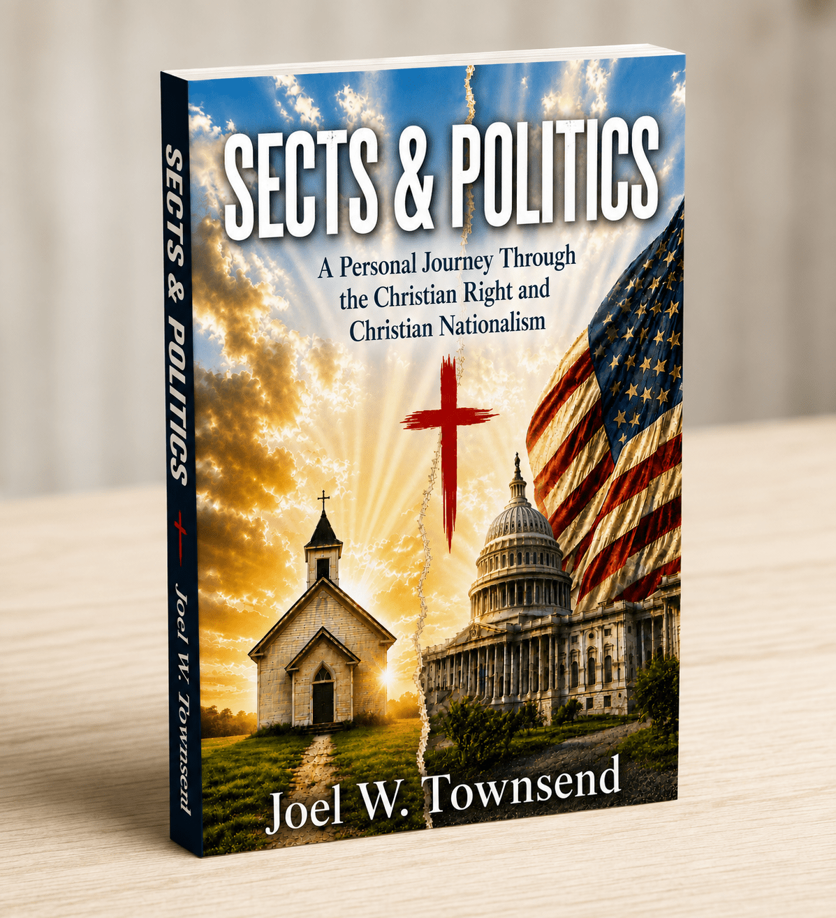 3-D rendering of Sects & Politics book cover