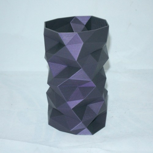 metallic02 Angular vase for dried flowers / storage jar for pens
