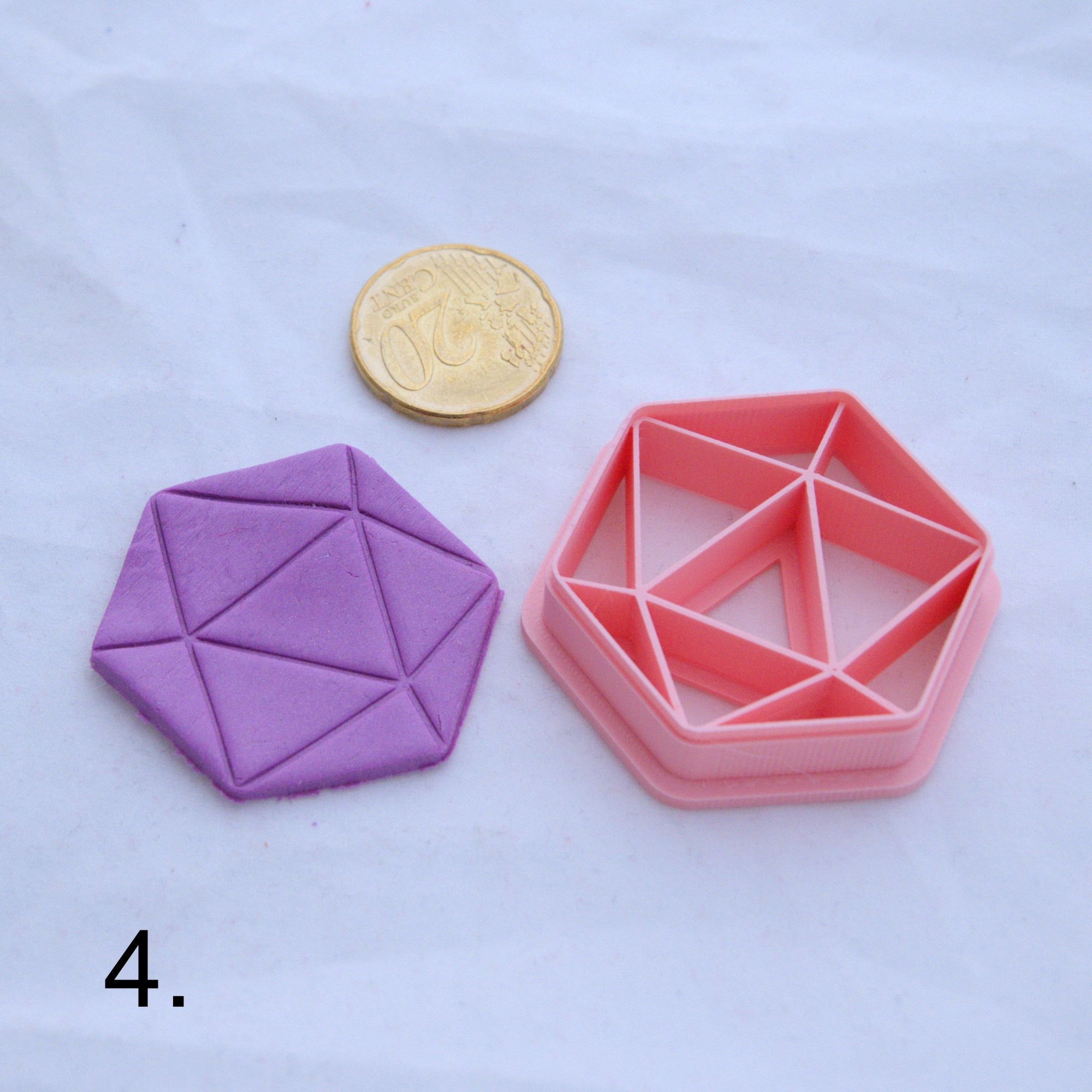 D20 dice, clay cutter