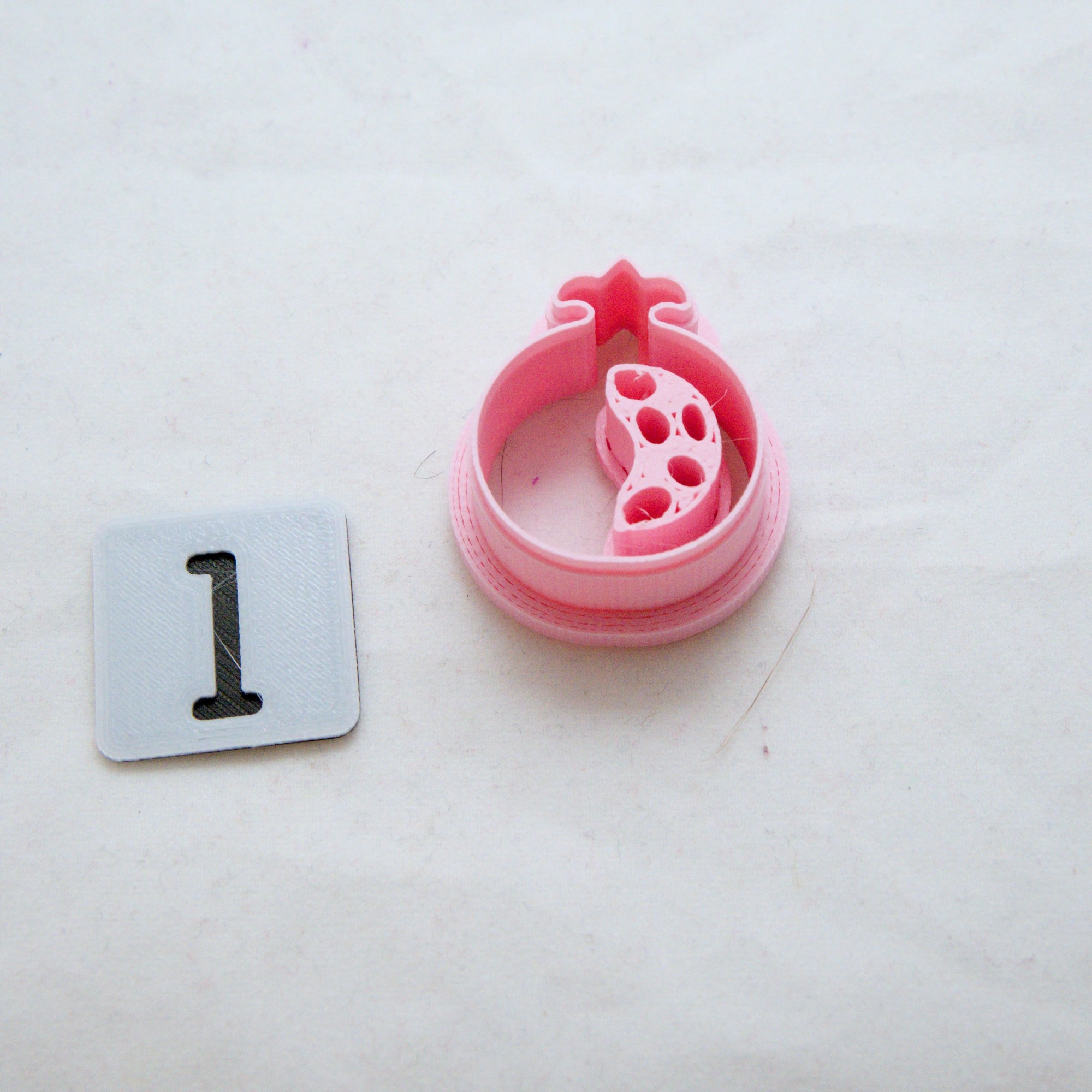 Pomegranate clay cutter pair