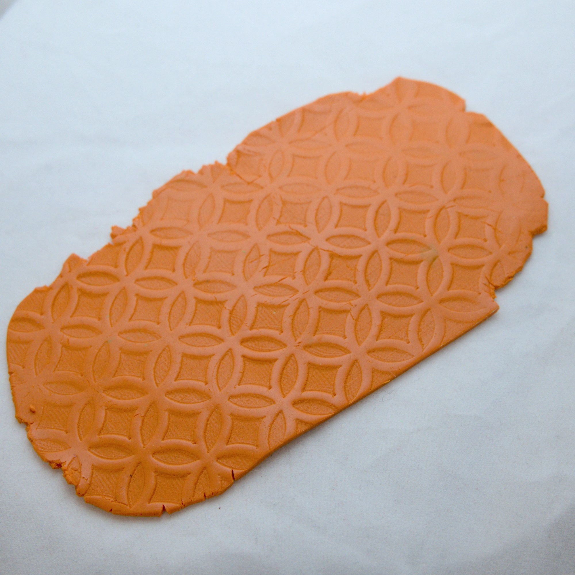 Double wedding ring texture rolling pin (negative)