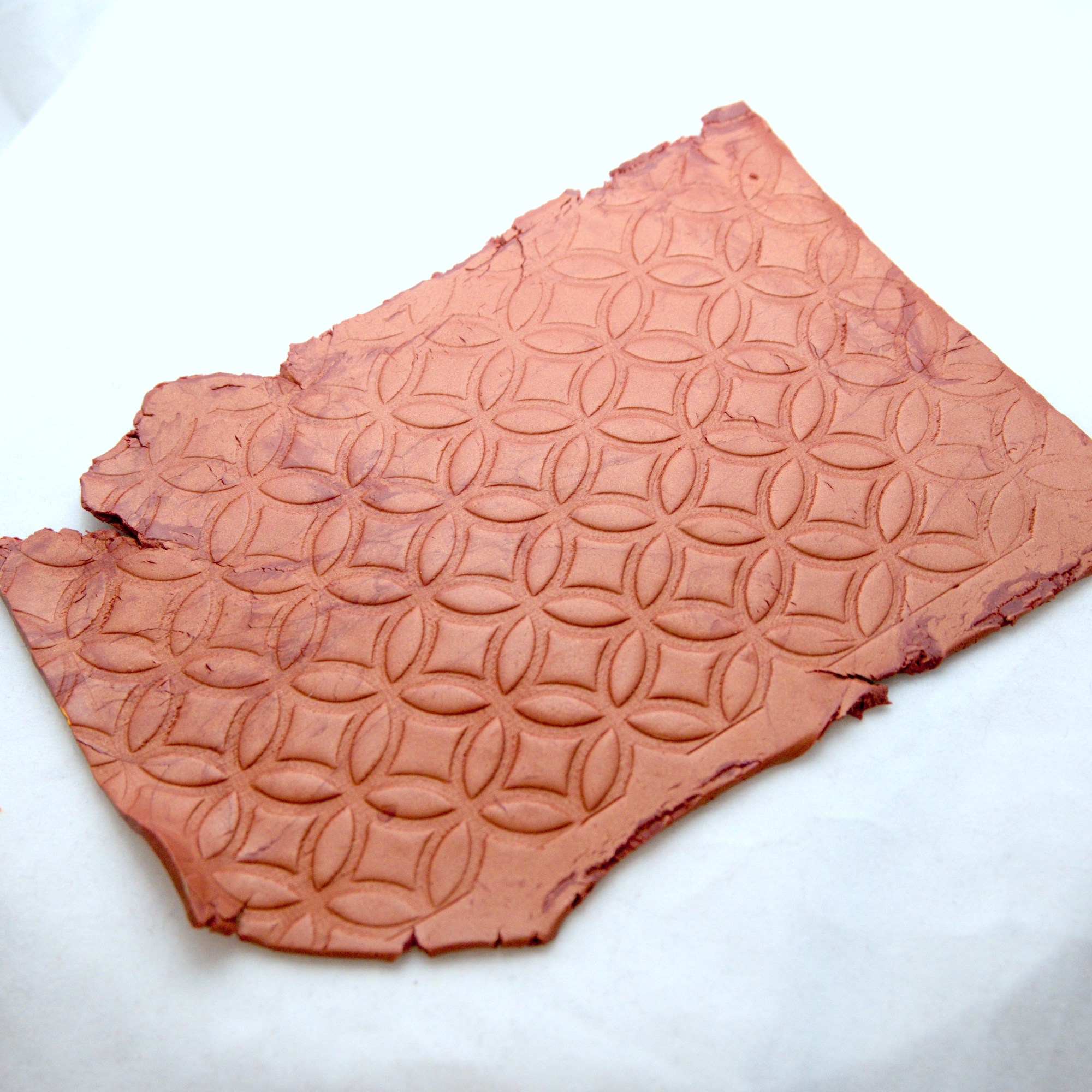 Double wedding ring texture rolling pin (positive)