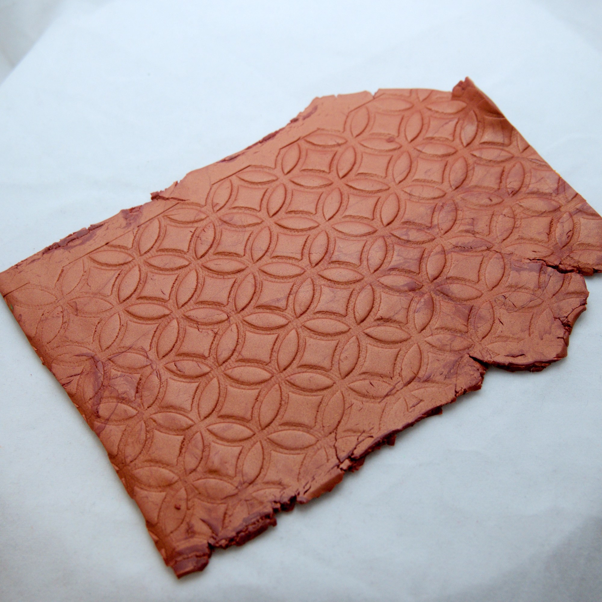 Double wedding ring texture rolling pin (positive)