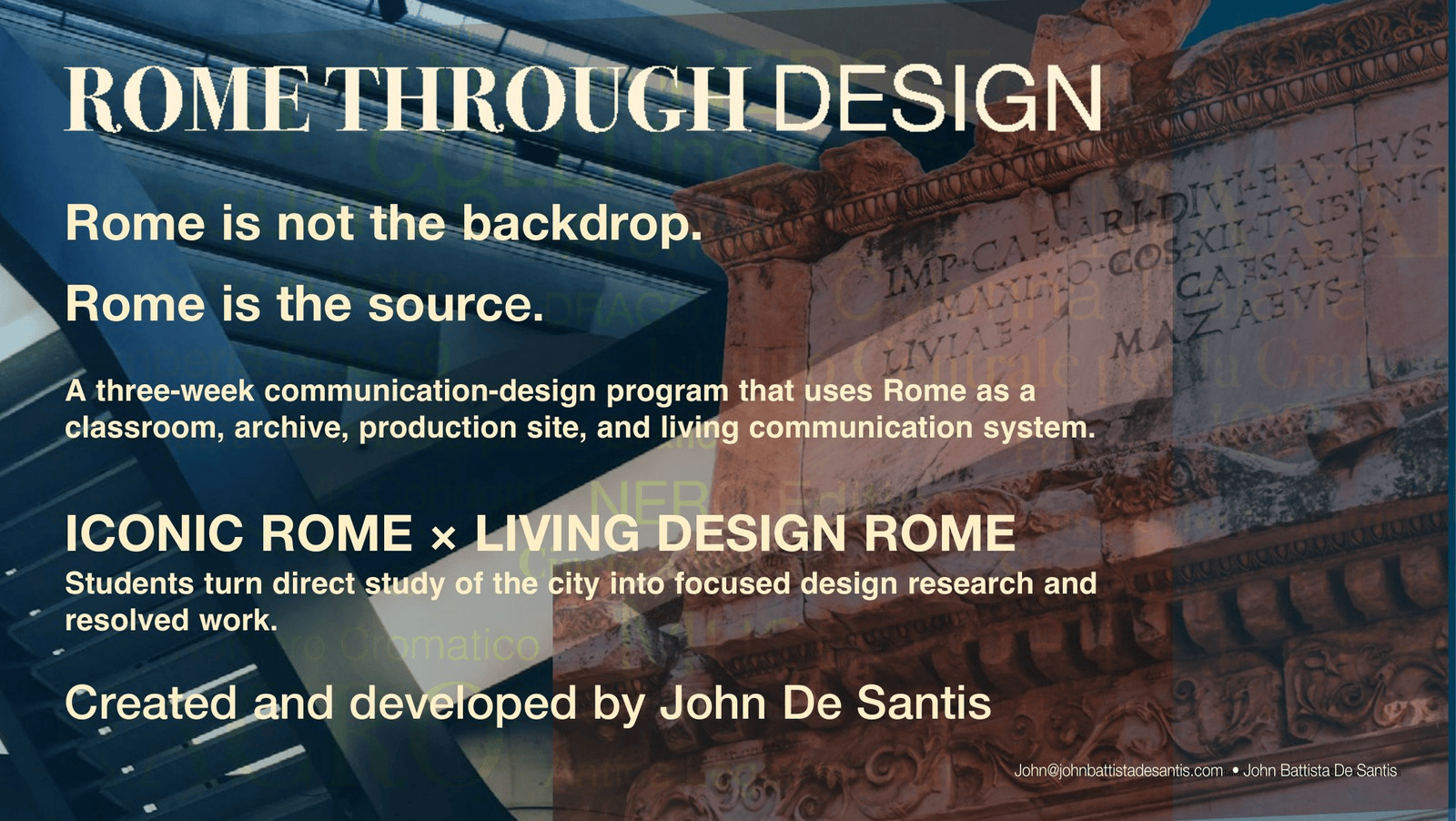 Rome Through Design