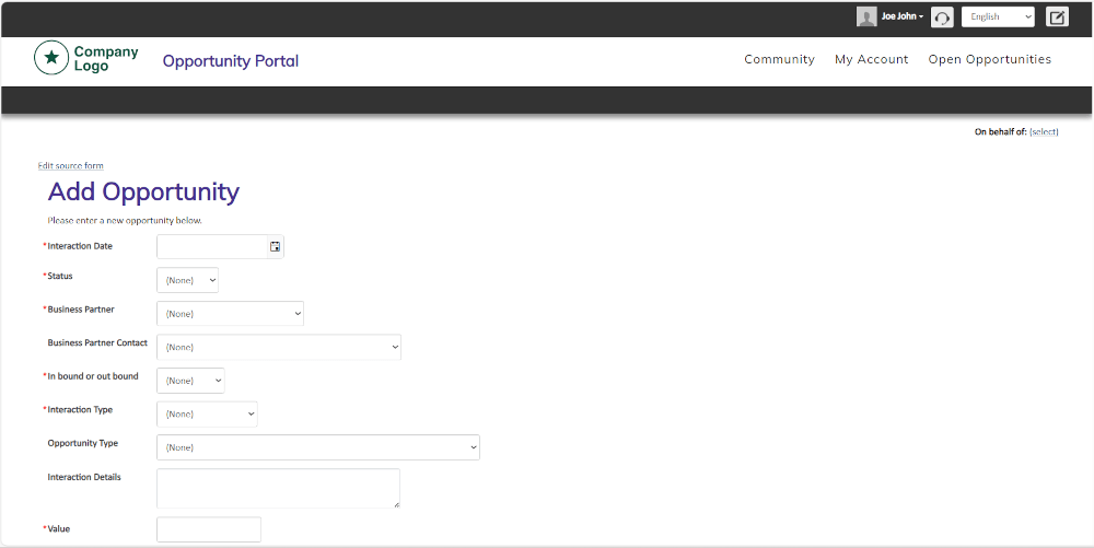 Opportunity Portal Website