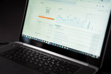 Laptop screen dashboard