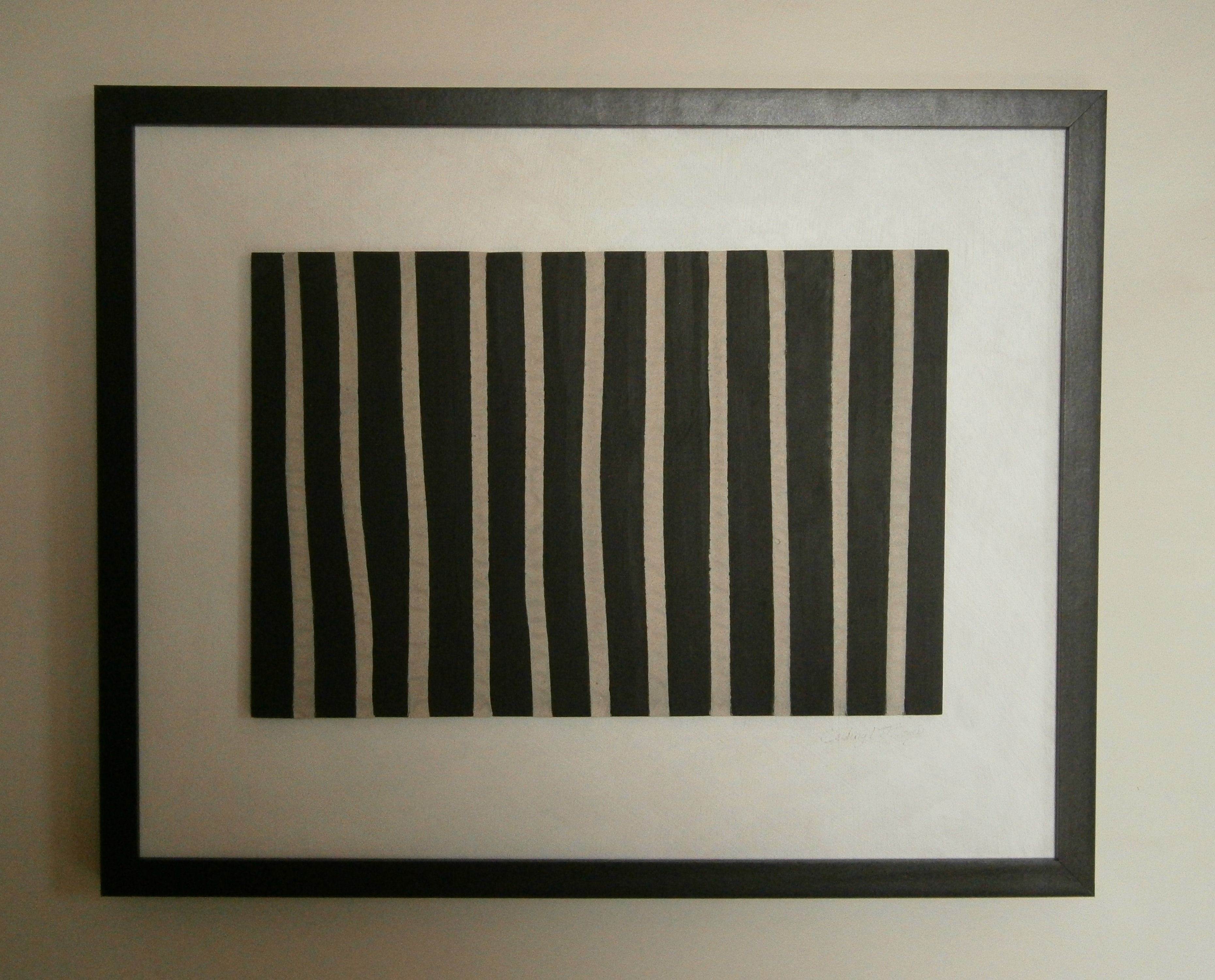 Relief painting. Split wood.