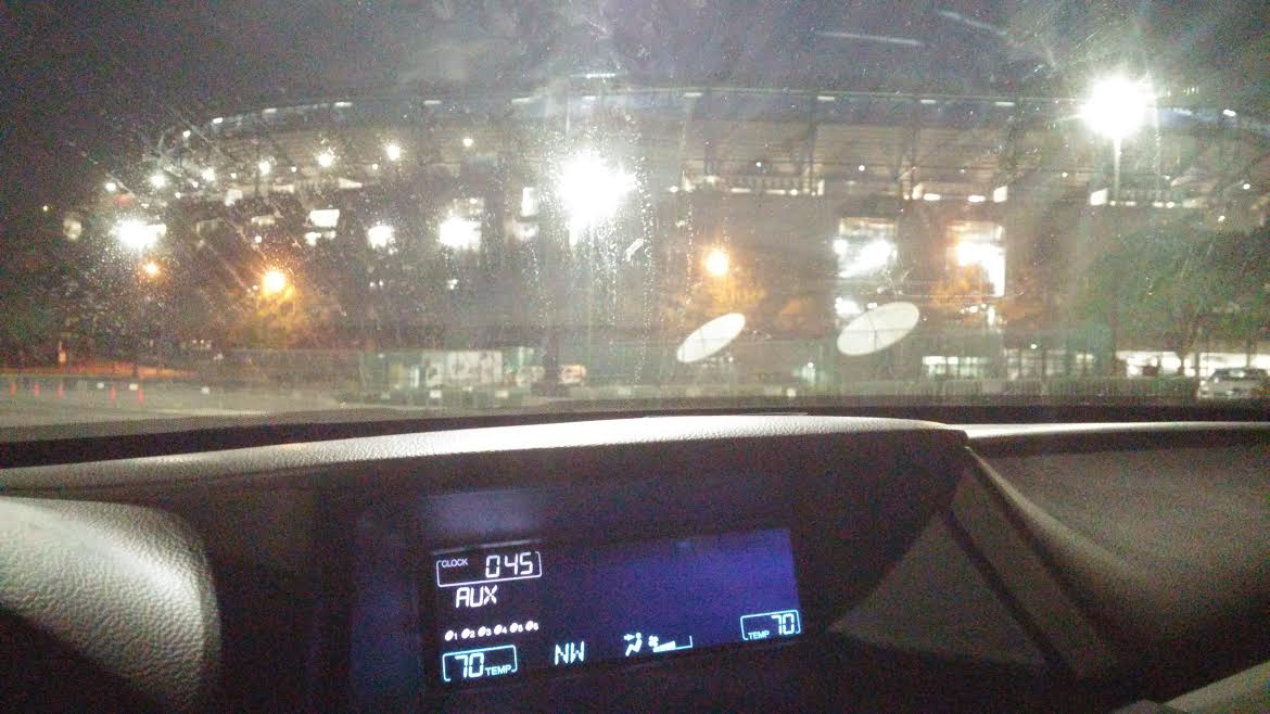 The long drive home, the morning of 8/26/15. (Why does Luke have the clock set on military time?)