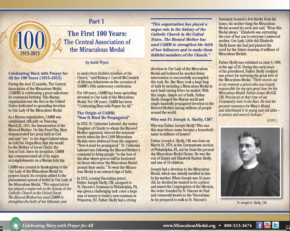 100 Years – Central Association of the Miraculous Medal
