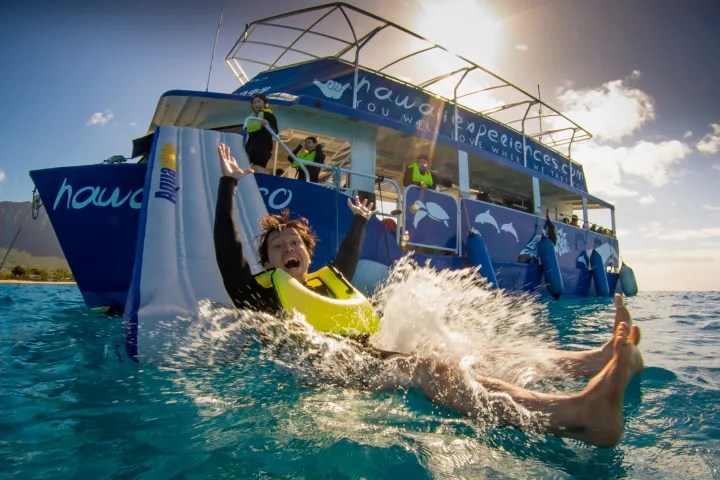Dolphin WATCHING Tour with Reef Snorkeling | Oahu Catamaran (Child 3-11)