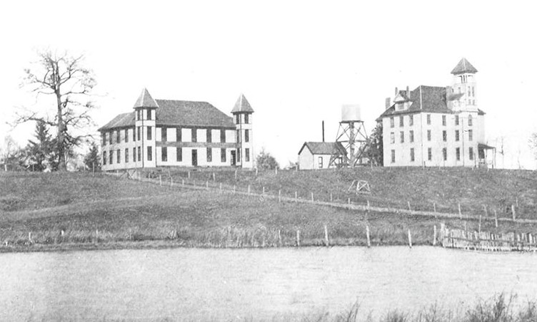 A view of the Johnson University campus in its early days