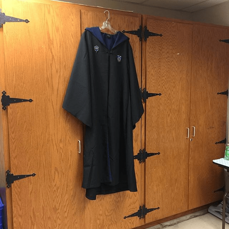 My Ravenclaw Robes on my castle gates closet