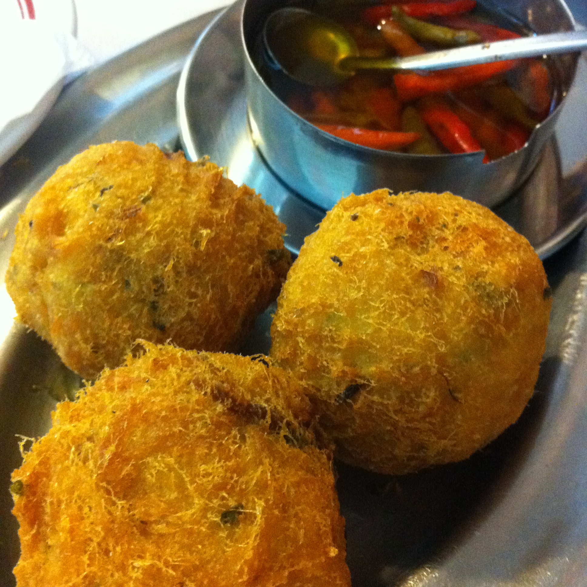 Salted cod balls