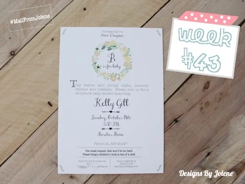 52 Weeks of Mail: Week #43 | Story Book Baby Shower Invitation