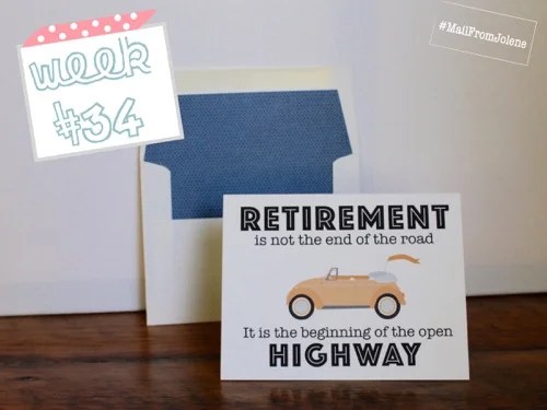 52 Weeks of Mail: Week 34 | Retirement Wishes