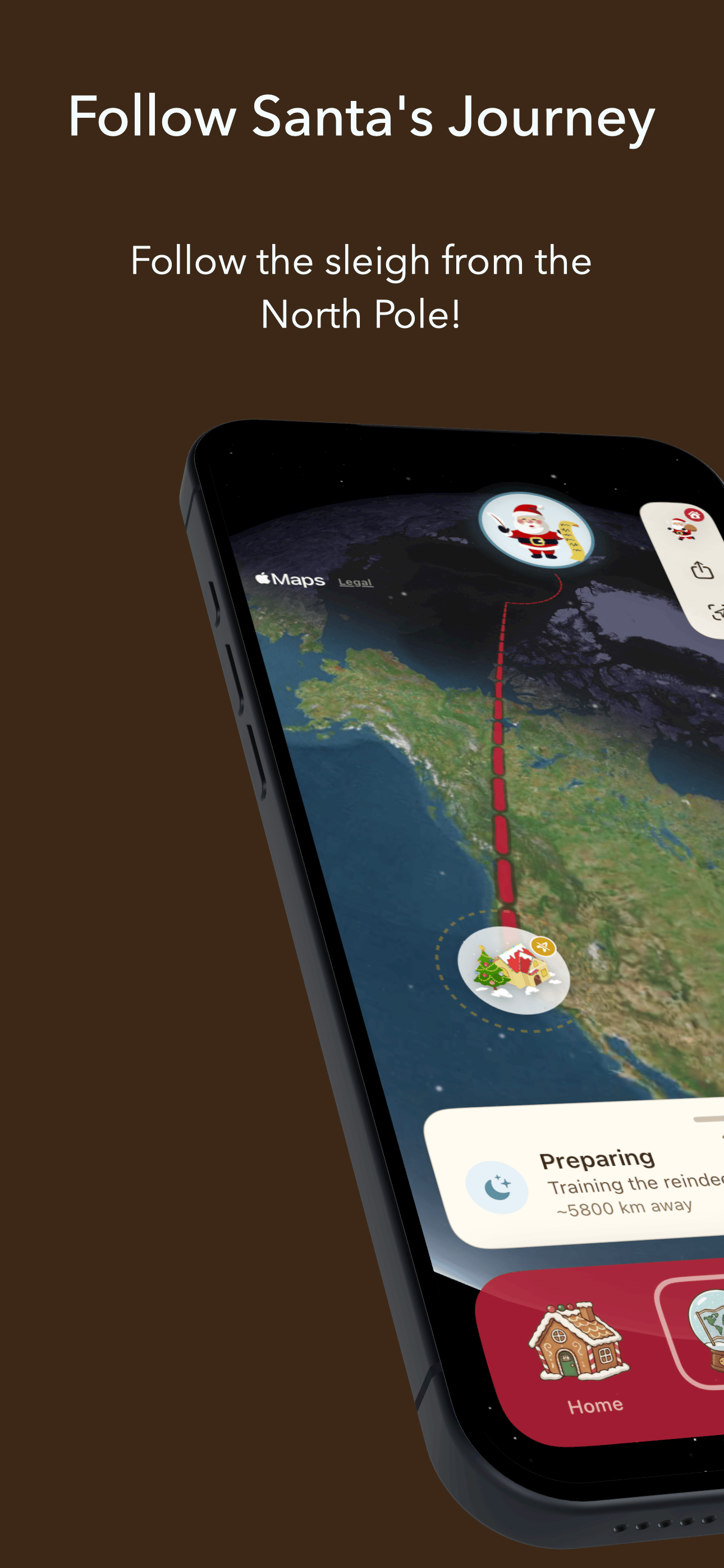 JollyTrack Christmas Countdown App 2026 Track Santa Wish Lists 02 Santa Tracker 
