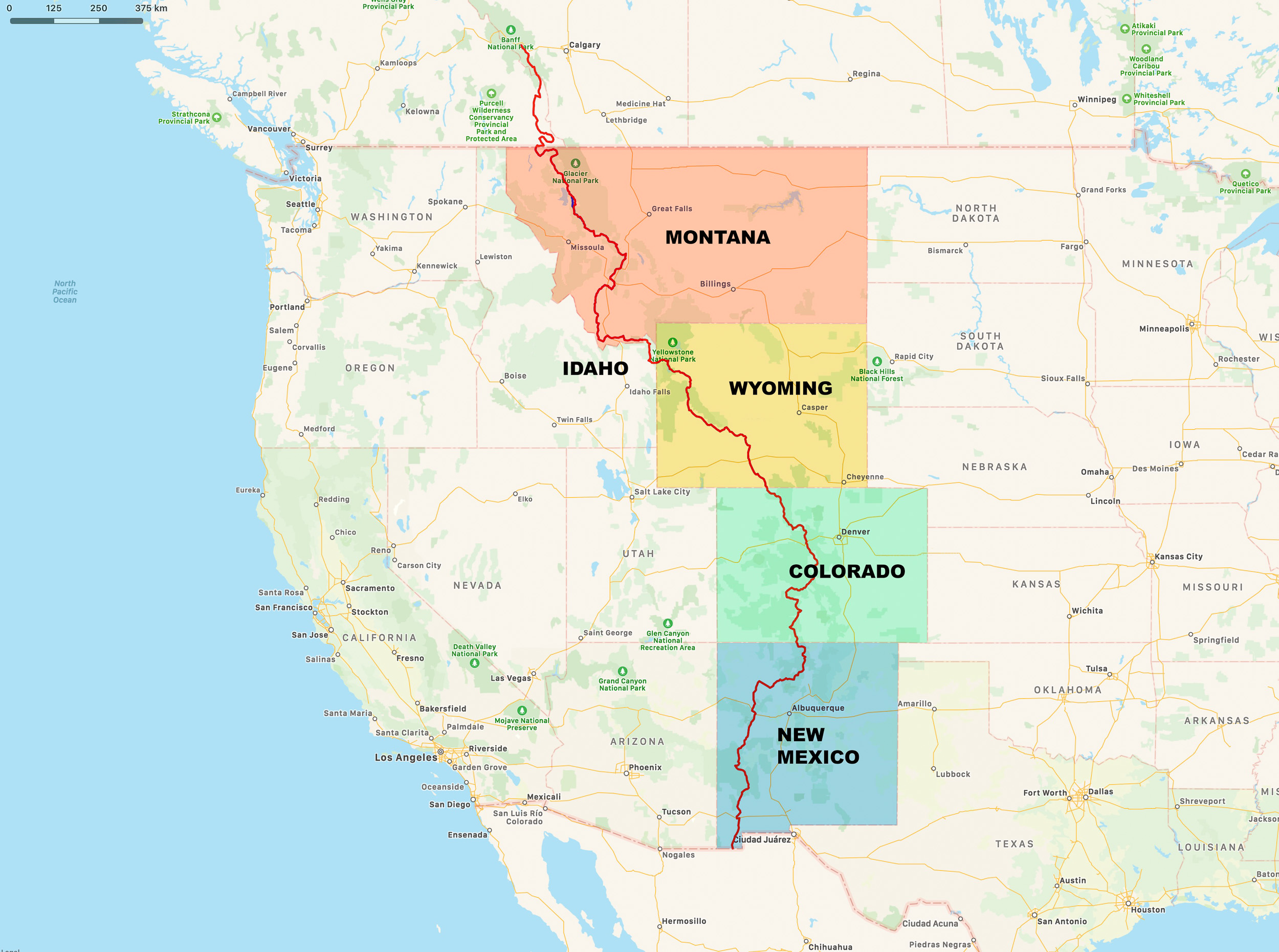 Tour Divide 60 Foto Elijoviajar Com TDR 2019 GPX Route Map2 