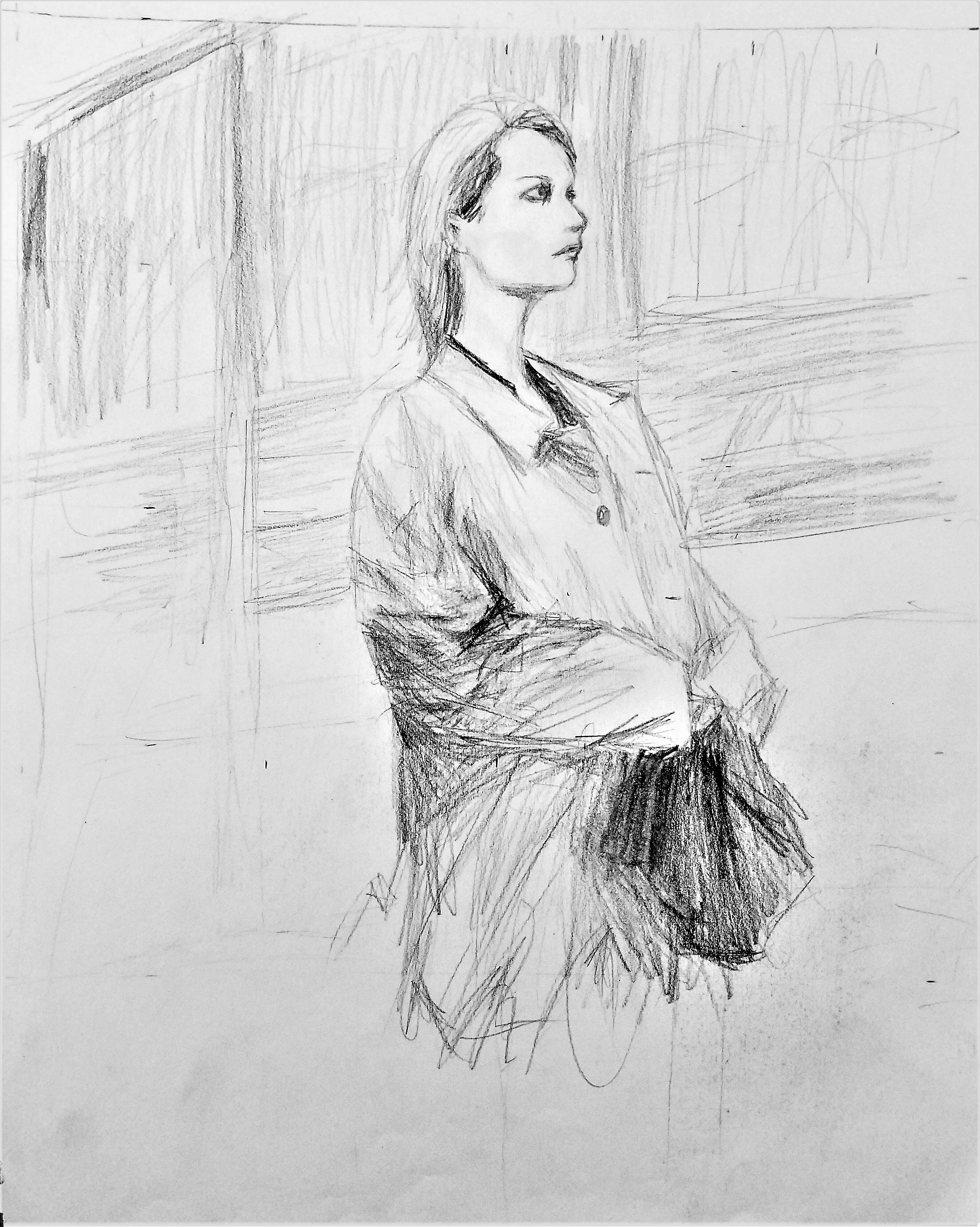 Waiting at the train station