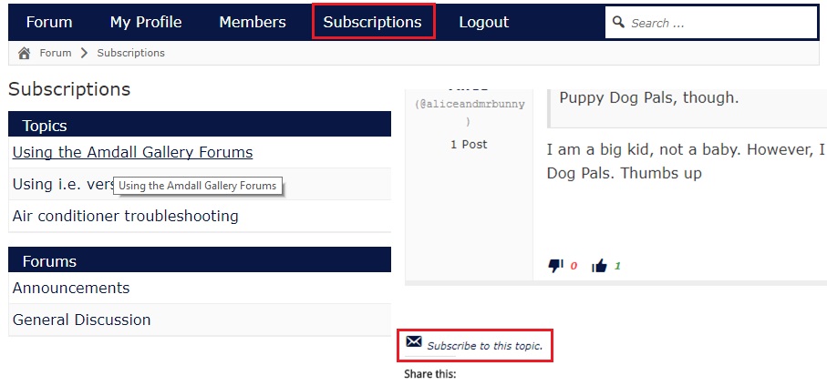 Subscriptions