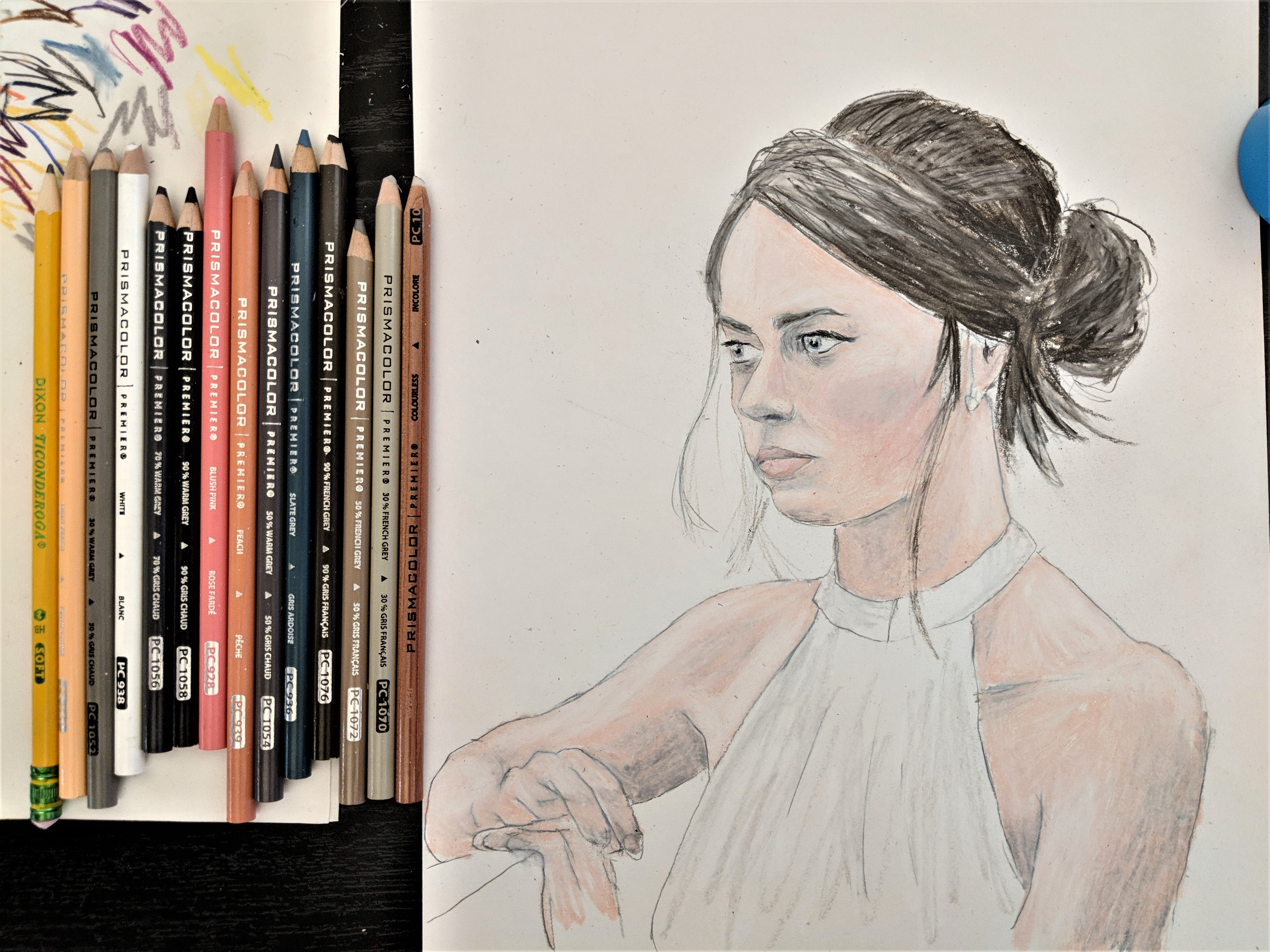 Drawing Process - Final Step (with Materials Used)