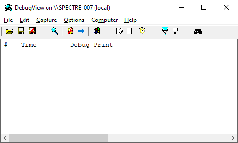 DebugView window