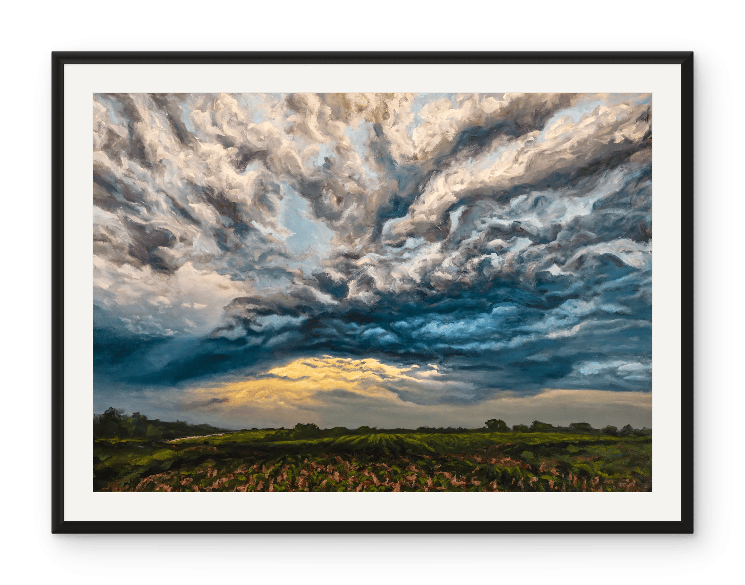 Formations, Mid-Summer, framed print of an original oil painting by Jonathan Goodding