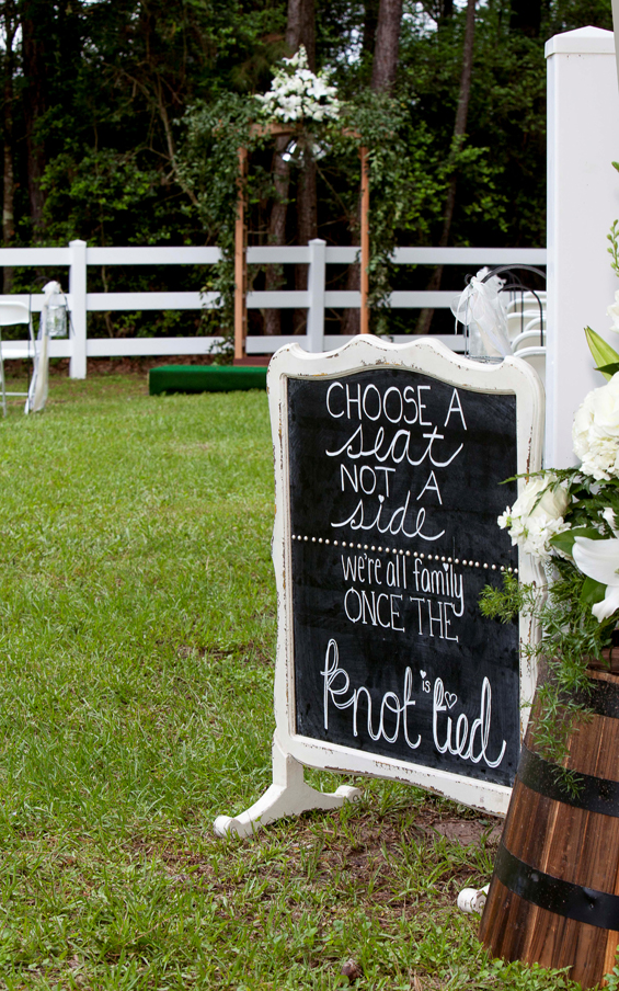 Barn Wedding in The Woodlands, Texas Wedding Sign