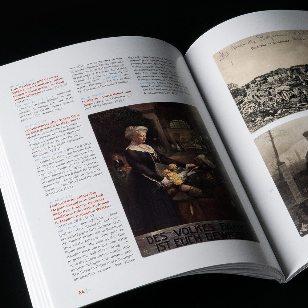 Schicke mir ein Katzenfell! — Feldpostkarten von der Etappe — Ein Anhalter aus dem Landsturm-Infanterie-Bataillon ­Dessau berichtet. (1914–1918); von Karin Weigt