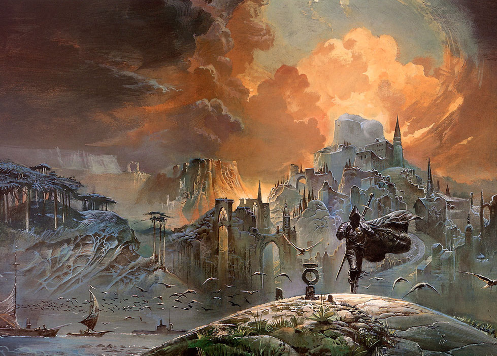 Cover for Gene Wolfe, The Shadow of the Torturer, (c) Bruce Pennington, www.brucepennington.co.uk