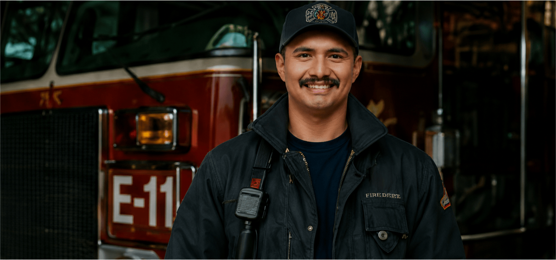 Jon in firefighter gear