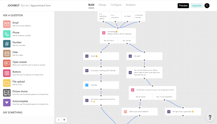 Joonbot has an intuitive and visual chatbot builder compared to botstar alternative