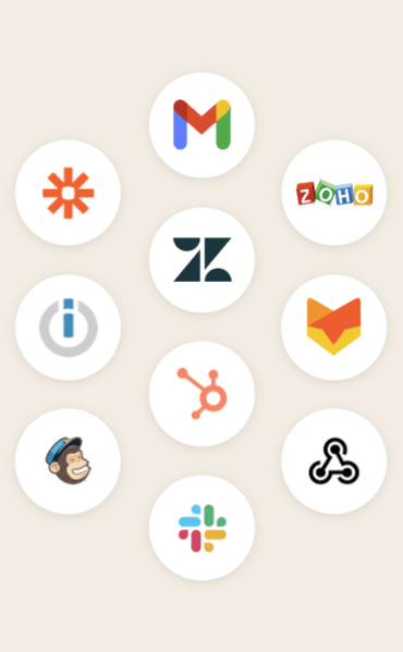 Handle data automatically using our integrations. Zapier, Email, Webhook, Google sheets and more.
