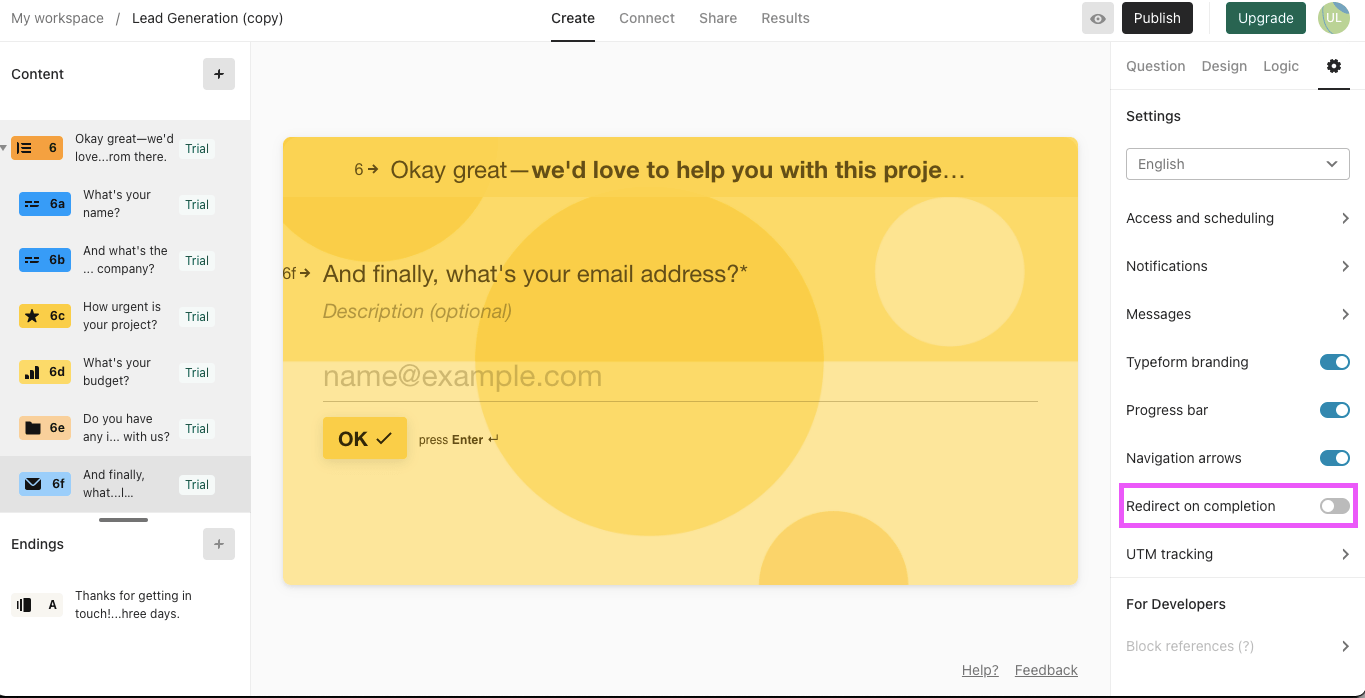 It is more complicated to book meetings with Typeform alternative.