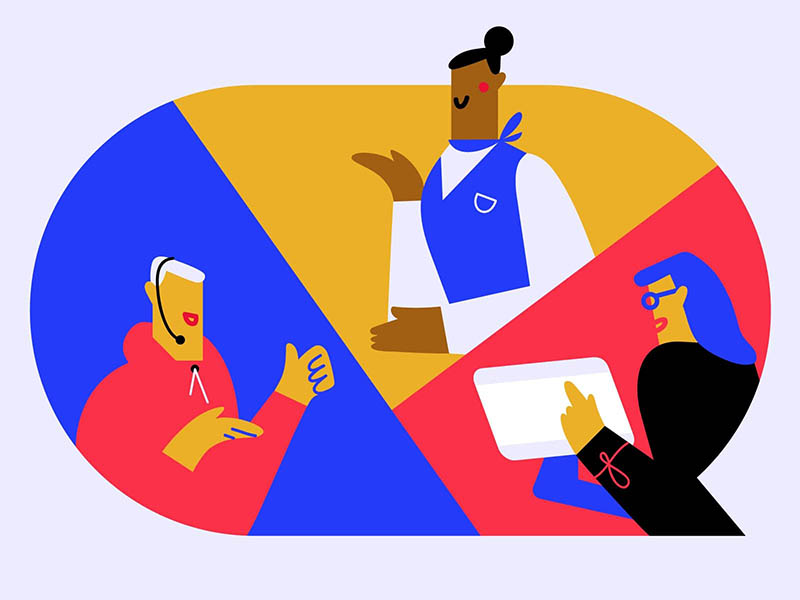 A conversational interface can exist on different supports: speaker, widget for the website, WhatsApp, and more.