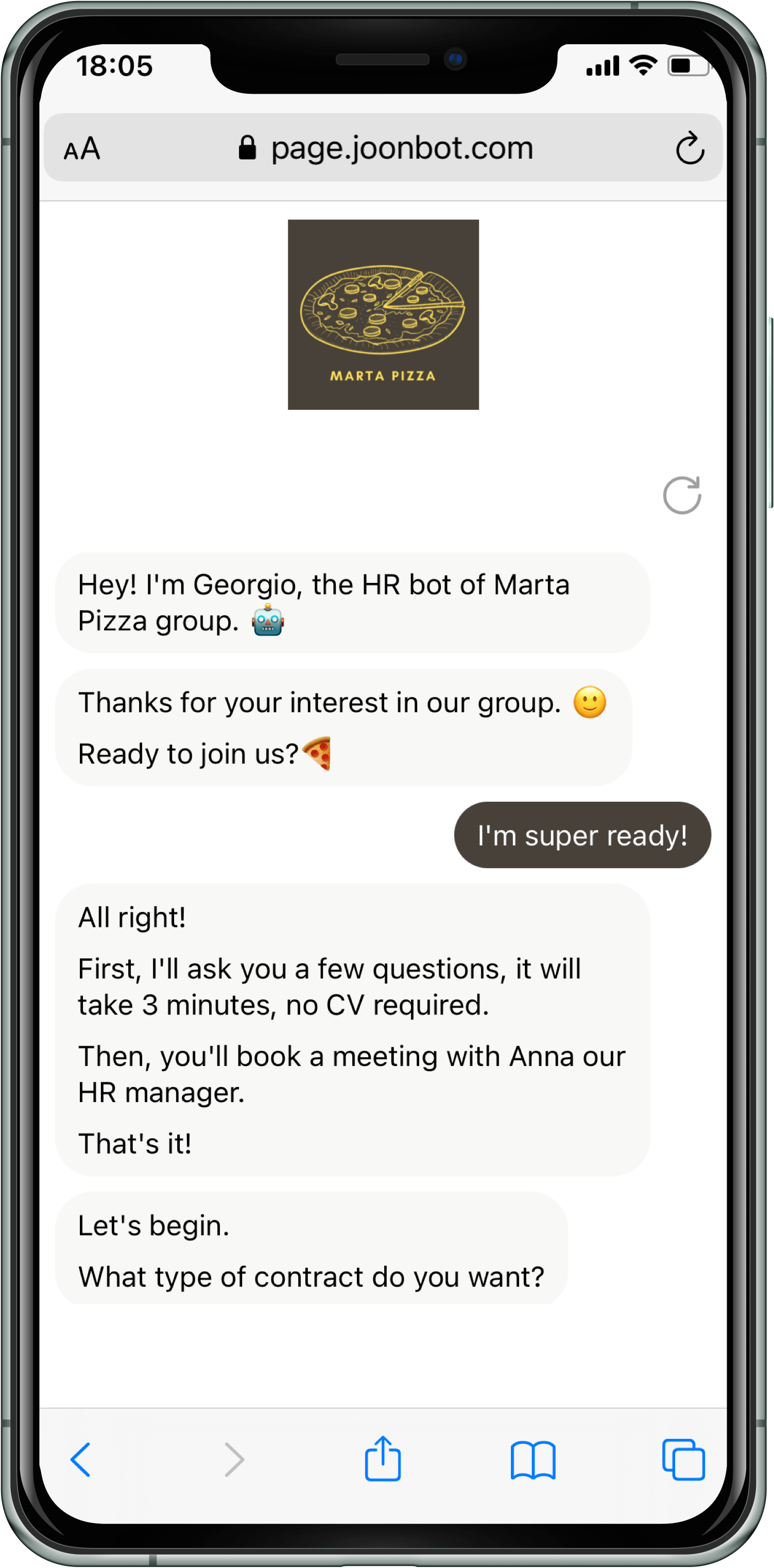 Chatbot dédié au recrutement qui screen les candidatures et prend automatiquement des rendez-vous avec les meilleurs candidats