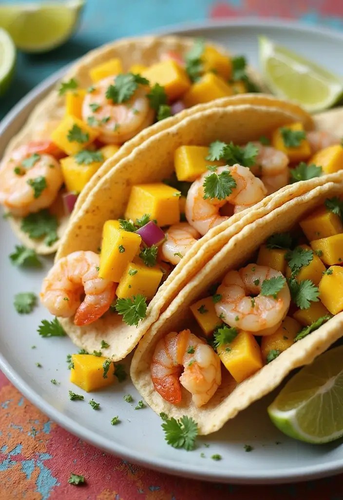 Best 25 New Year’s Dinner Recipes to Start the Year Right - 15. Shrimp Tacos with Mango Salsa