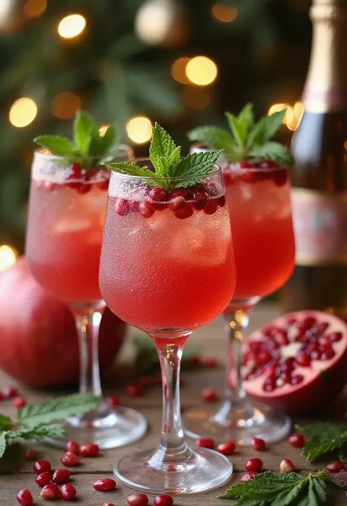 Best 26 New Year’s Cocktail Recipes That Sparkle Bright - 2. Pomegranate Sparkler