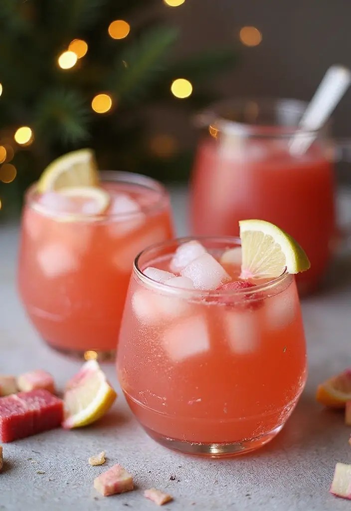 Best 26 New Year’s Cocktail Recipes That Sparkle Bright - 25. Sparkling Rhubarb Shrub
