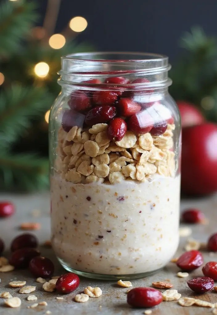 26 Quick Christmas Breakfast Recipes for Busy Mornings 2 Best 26 Quick Christmas Breakfast Recipes for Busy Mornings - 1. Overnight Oats with Cranberries and Nuts