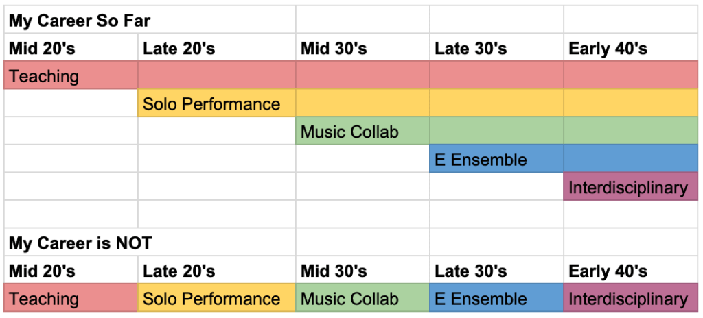 Electronic musician career example