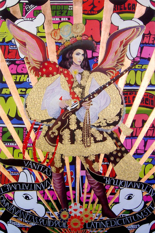 Vanitas Vanitatum, Oleo, pan de bronce y brocateado sobre lienzo 150cm x 100cm - 2011.