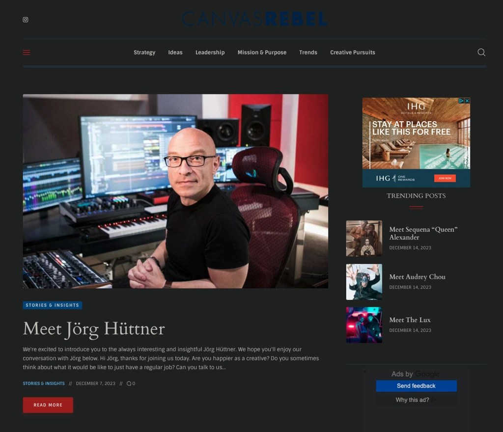 Interview with Jörg on CanvasRebel.com