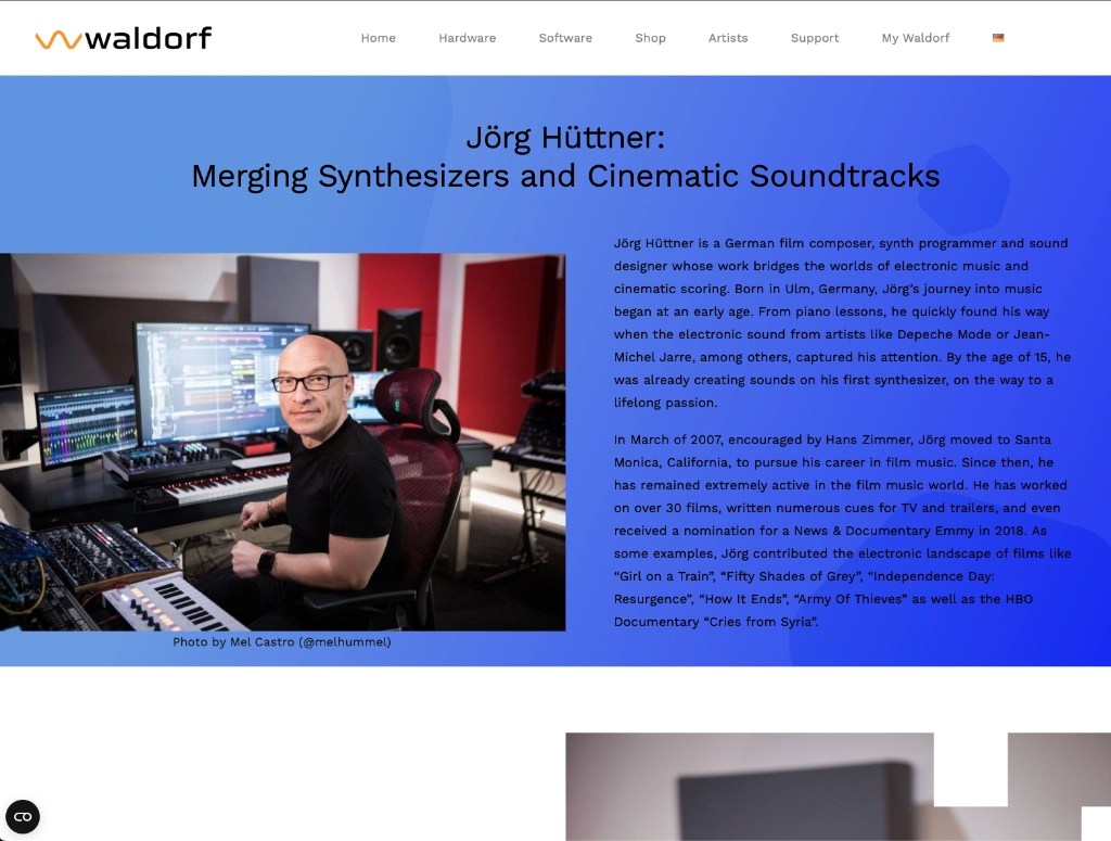 Interview on waldorfmusic.com 2 1024*775