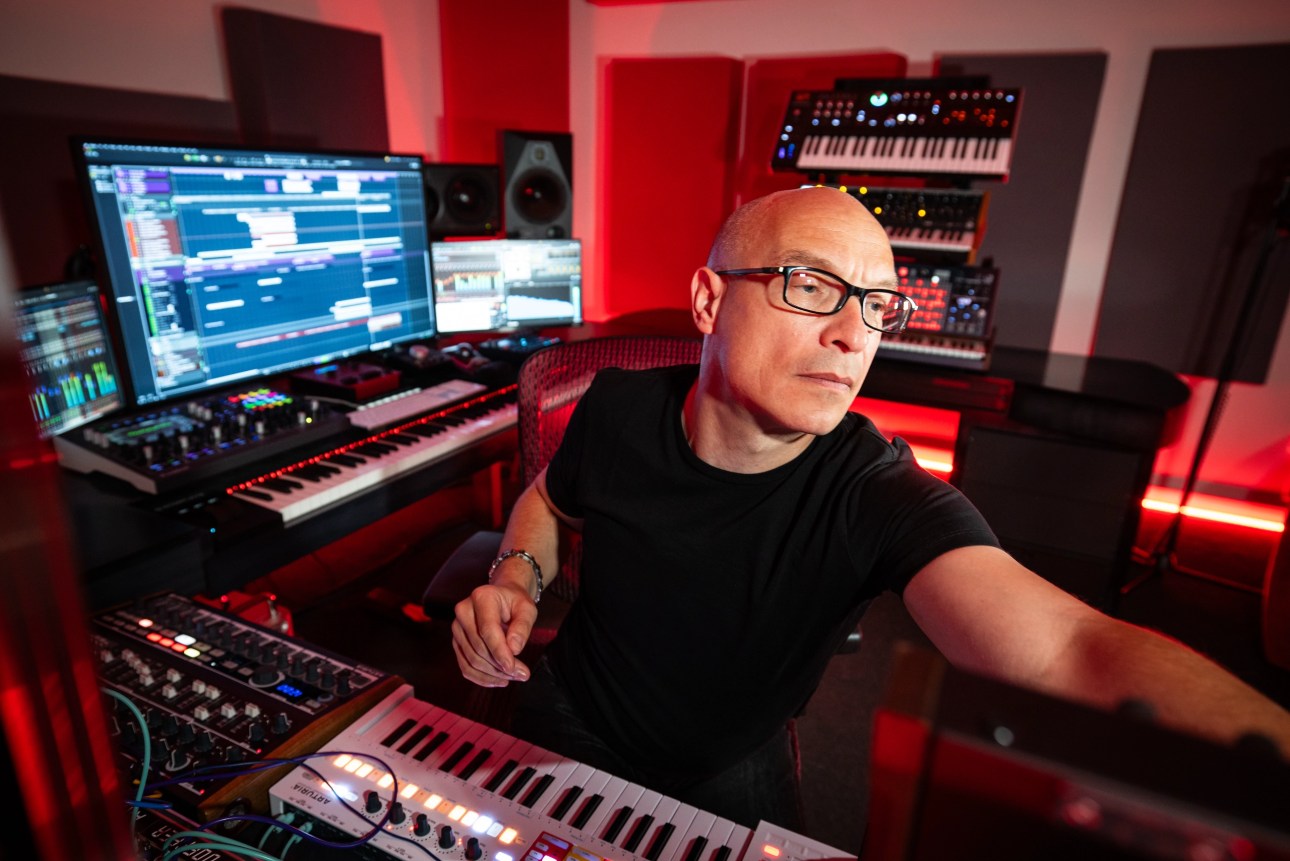 Jörg Hüttner in his studio in Santa Monica