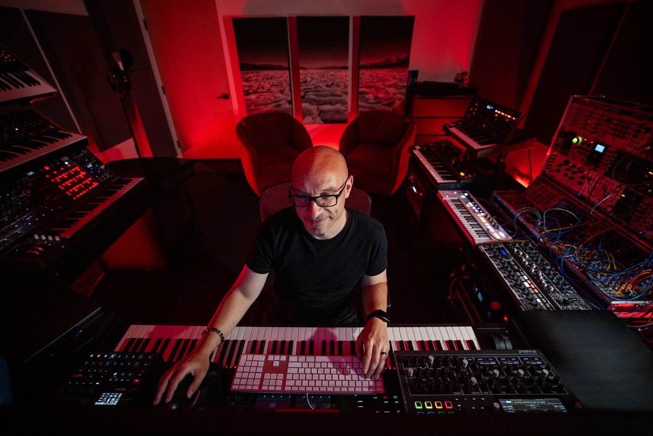 Jörg Hüttner in his studio in Santa Monica